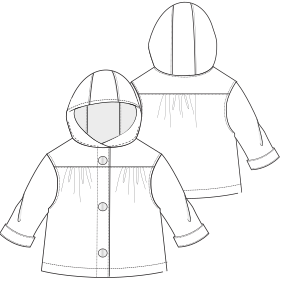 Patron ropa, Fashion sewing pattern, molde confeccion, patronesymoldes.com Coat 7701 BABIES Jackets